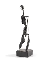 Le cycliste by Robert Couturier, 1977-2001, Bronze à patine noire, sold Jun 2025