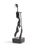 Le cycliste by Robert Couturier, 1977-2001, Bronze à patine noire, sold Jun 2025