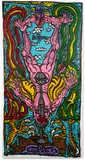 Voici les frères Galaouine by Robert Combas, circa 1994, Acrylique sur toile, sold Jun 2025