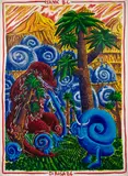 Hank B.C by Hervé Di Rosa, 1984, Acrylique sur toile libre, sold Jun 2025