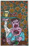 Le serveur et le bouffeur by Robert Combas, 1991, Acrylique sur toile, sold Jun 2025
