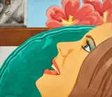 A bedroom face by Tom Wesselmann, 1977, Mine de plomb et liquitex sur papier, sold Jun 2025