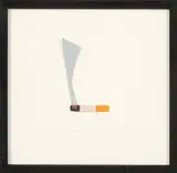 Smoking cigarette by Tom Wesselmann, 1998, Liquitex et collage sur papier, sold Jun 2025