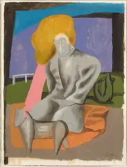 Homme et son chien by Sandro Chia, 1989, Gouache sur papier, sold Jun 2025