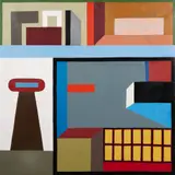 Un plan by Nathalie du Pasquier, 2018, Huile sur toile, sold Jun 2025
