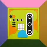 The Robot (Keyboard) by Ad Minoliti, 2017, Acrylique sur toile, sold Jun 2025