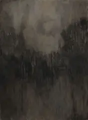 Pluie grise by Pierre Dmitrienko, 1961, Huile sur toile, sold Dec 2025