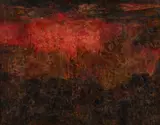 La sierra rose by Pierre Dmitrienko, 1960, Huile sur toile, sold Dec 2025