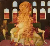La solitude by Ljubomir Popović, 1967, Huile et tempera sur papier marouflé sur panneau, sold Dec 2025