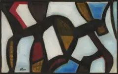 Calcutta by Jean-Michel Atlan, 1958, Huile sur toile, sold Dec 2025