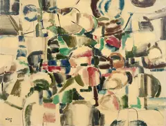 Sans titre by Ladislas Kijno, 1957, Huile sur toile, sold Dec 2025
