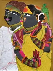 Untitled by Thota Vaikuntam, Acrylic on canvas, sold Apr 2020