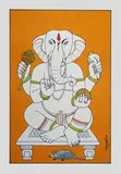 Untitled by Lalu Prasad Shaw, Tempera on board, sold Apr 2020