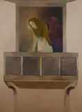 Untitled by Krishen Khanna, Oil on canvas, sold Sep 2020