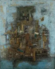 Untitled (Benares) by Ram Kumar, Oil on canvas, sold Sep 2020