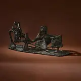 Untitled (Spinning Yarn) by Meera Mukherjee, Bronze, sold Sep 2020