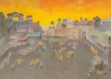 Untitled (View of Mandu) by Narayan Shridhar Bendre, Oil on canvas, sold Sep 2020