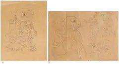 Untitled by Gaganendranath Tagore, Pencil on art paper and tissue, offered Jun 2020