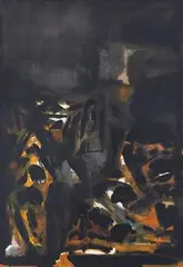 The Invisible Cross by S. H. Raza, Oil on canvas, sold Jun 2020