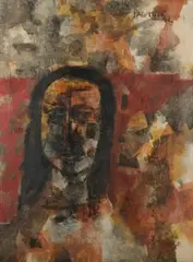 Untitled by Akbar Padamsee, Oil on canvas, sold Jun 2020