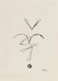 Untitled by Vasudeo S. Gaitonde, Pen and ink on paper, offered Jun 2020