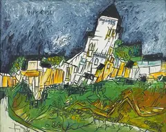 Untitled by F. N. Souza, 1961, Oil on board, sold Jun 2020