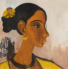 Untitled by B. Prabha, Oil on canvas, sold Jun 2020