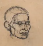 Head by Amrita Sher-Gil, 1928, Graphite on paper, sold Jan 2019