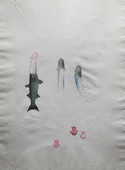 Untitled by Mithu Sen, Mixed media on custom made paper, sold Jan 2019