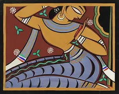 Untitled by Jamini Roy, Tempera on cardboard, sold Jun 2019