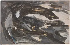 Untitled by Ram Kumar, Natural pigments and ink on paper pasted on mount board, offered Jun 2019
