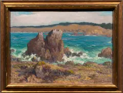 Sentinel Rock by John Edward Walker, oil on canvas, sold Feb 2026