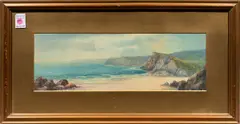 Coastal View by Frederick Parr, watercolor, sold Feb 2026
