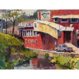 Untitled by David Jonas, oil on canvas, sold Feb 2026