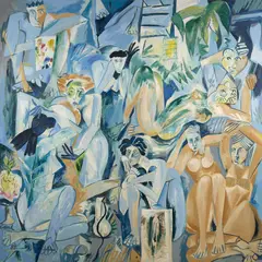 La toilette de femme IV by Louis Cane, 1983-84, Huile sur toile, sold Dec 2025