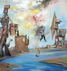 La crypte des innocents by Martial Raysse, 2003, Tempera sur toile, sold Dec 2025