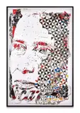 Dicey Series #19 by Vhils, 2019, Affiches publicitaires collectées dans la rue et découpées à la main, sold Apr 2025