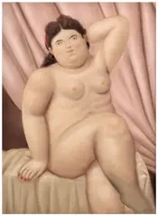 Seated woman by Fernando Botero, 1990, Pastel sur papier marouflé sur toile, sold Oct 2025