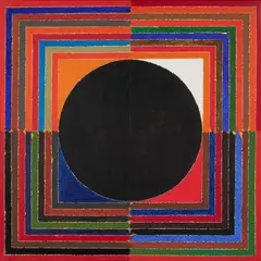 Bindu by S. H. Raza, Acrylic and oil on canvas, sold Oct 2025