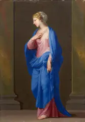 La Vierge by Jacques Stella, ’ au crayon au verso, sold Mar 2025