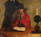 L'ennui by André Devambez, Huile sur carton, sold Mar 2025