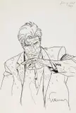 Largo passe au rouge by Philippe Francq, Encre de Chine sur papier pour une illustration destinée à la couverture de BoDoï n°90, 29 octobre 2005., sold Nov 2025