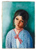 Portrait d'une enfant by Moïse Kisling, 1927, Huile sur toile, sold Jun 2025