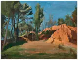 Paysage de Roussillon by Henryk Hayden, circa 1943-1944, Huile sur toile, sold Jun 2025