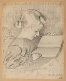 Ensemble de deux œuvres sur papier by Georges Lemmen, Crayon sur papier à ligne, sold Jun 2025