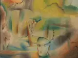 Ensemble de deux oeuvres sur papier by Edgar Scauflaire, Pastel et crayon sur papier, sold Jun 2025