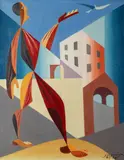 L'Oiseau by Léopold Survage, 1939, Huile sur toile, sold Jun 2025