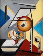 Le sang gazeux by Enrico Donati, 1948, Huile sur toile, sold Jun 2025