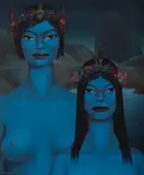 Les filles du pain de sucre by Félix Labisse, 1964, Huile sur toile, sold Jun 2025