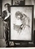 Jean Cocteau avec ses œuvres, c. 1955 by dit Michel Sima Michal Smajewski, 1960, Signées et annotées au crayon par son fils Pierre Sima, sold Jun 2025